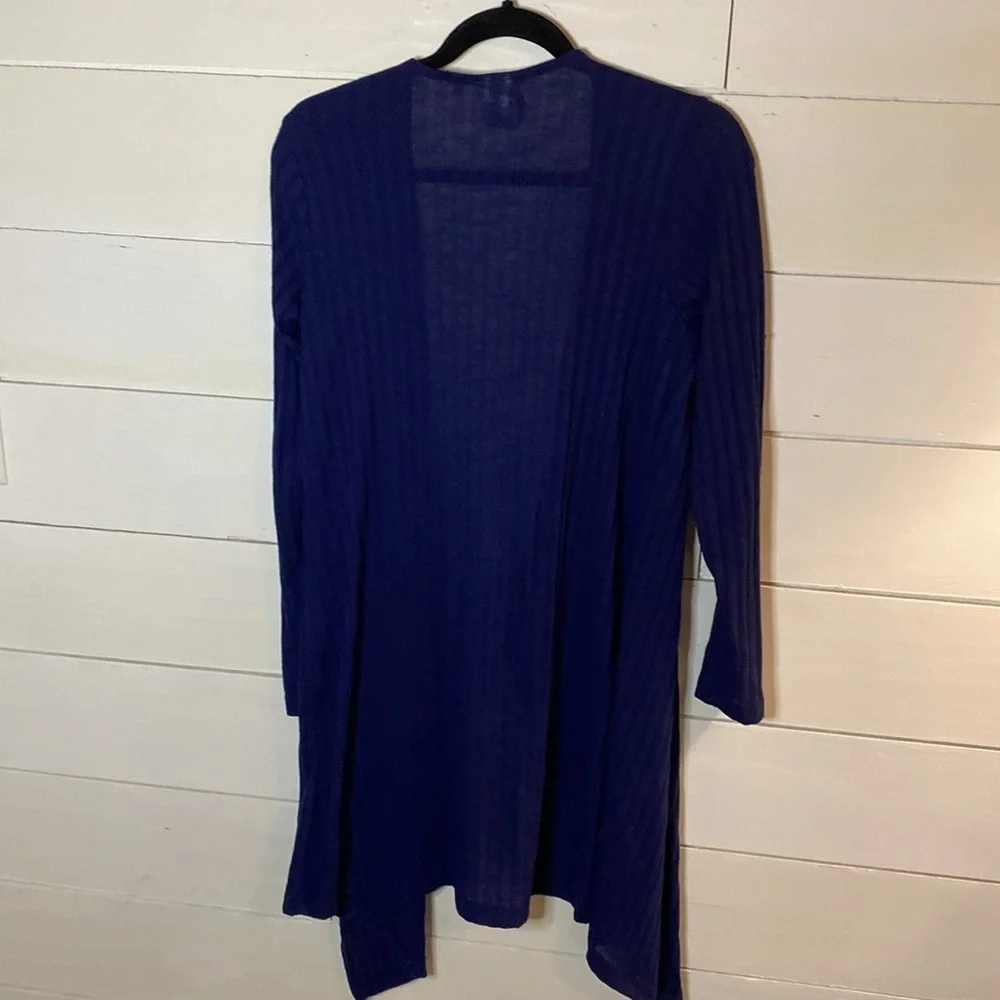 Bobeau Blue Knit Cardigan Lightweight Open-front Cardigan Sweater. Size S.